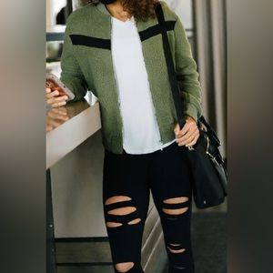 Zyia Active fleece bomber jacket, size XS, like new!